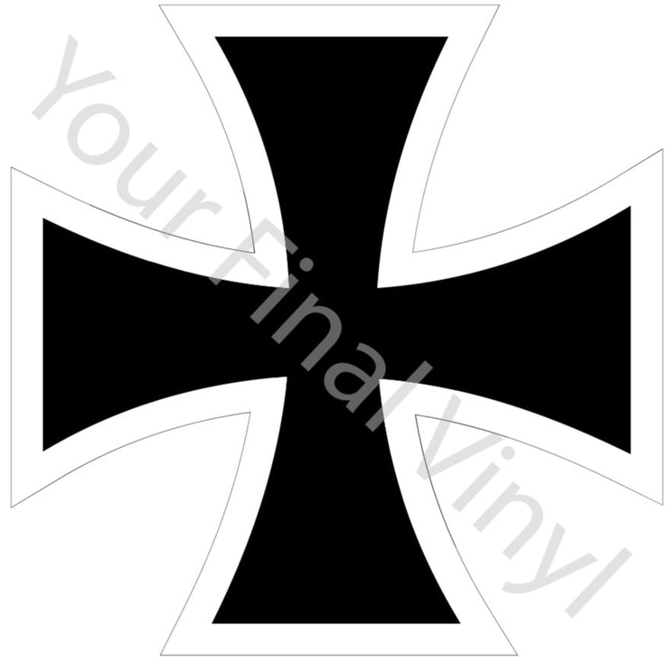 German Luftwaffe Maltese Cross with white border