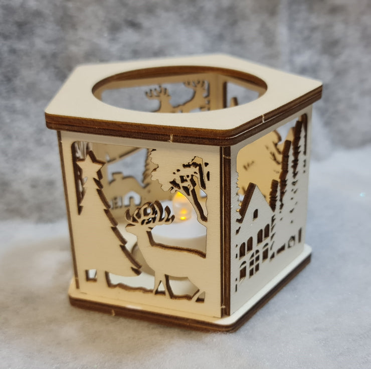 Christmas Scene LED Votive