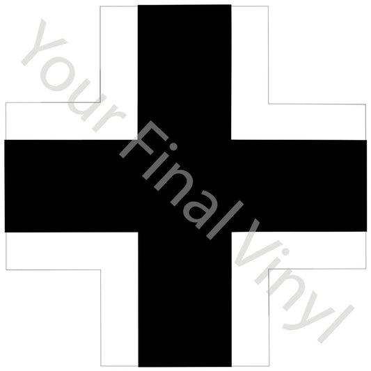 German Luftwaffe Black Cross with wide white border
