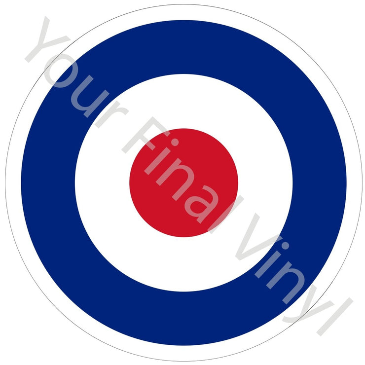 RAF - British Roundel - Type A - white outline