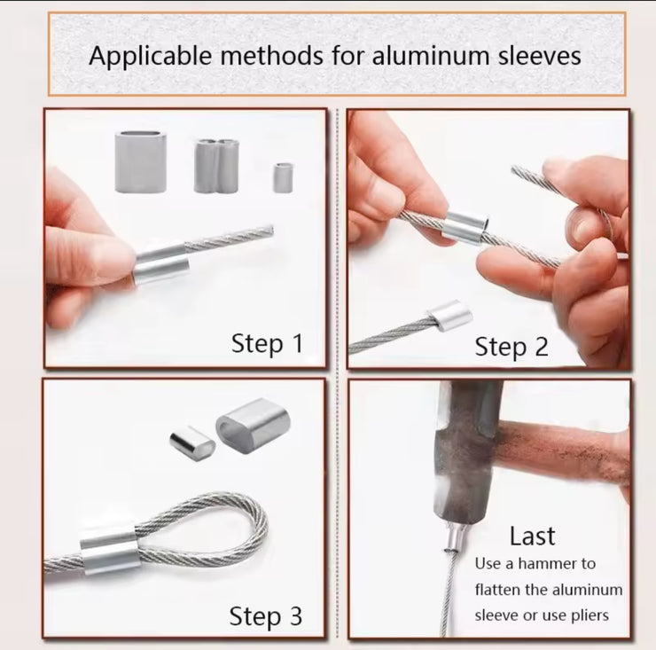 Ally ferrules for closed loop wire upto 1mm(10 Pack)