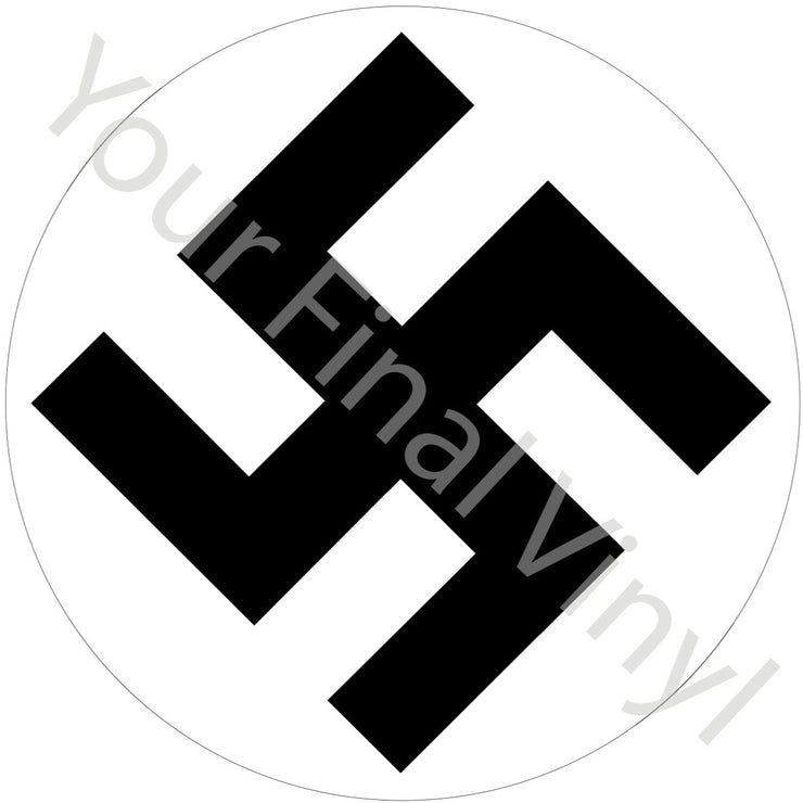 German Luftwaffe type Swastika on a white circle