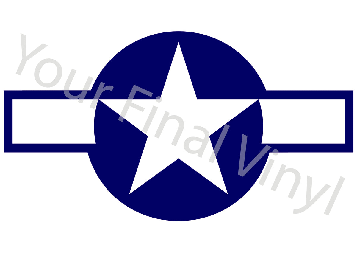 USAF Blue/White Star & Bar - No Stripe