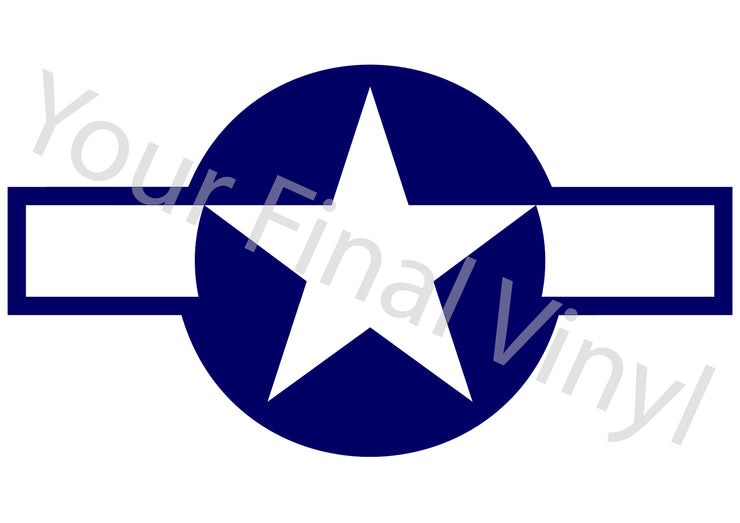 USAF Blue/White Star & Bar - No Stripe