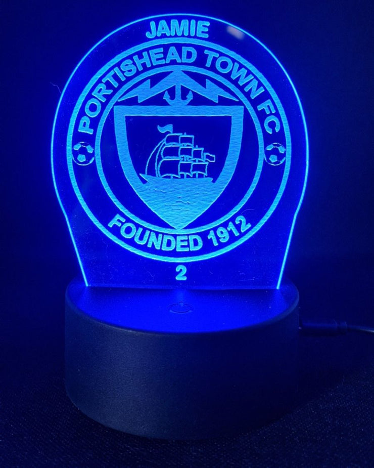 Customised Portishead Town FC LED Night Light