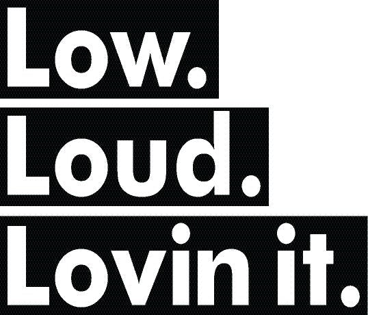 Volkswagen Sticker - Low. Loud. Lovin It.